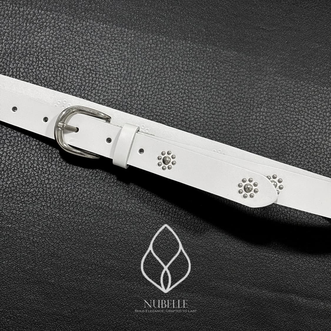 🌗 Daisy stud belt / 데이지 플라워 스터드 가죽 벨트 상품이미지8