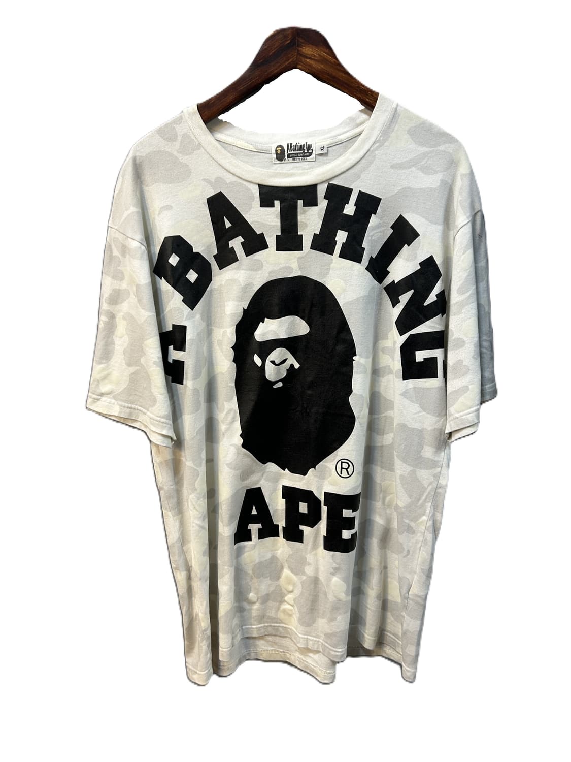 베이프 화이트 카모 로고 티셔츠 상품이미지1
