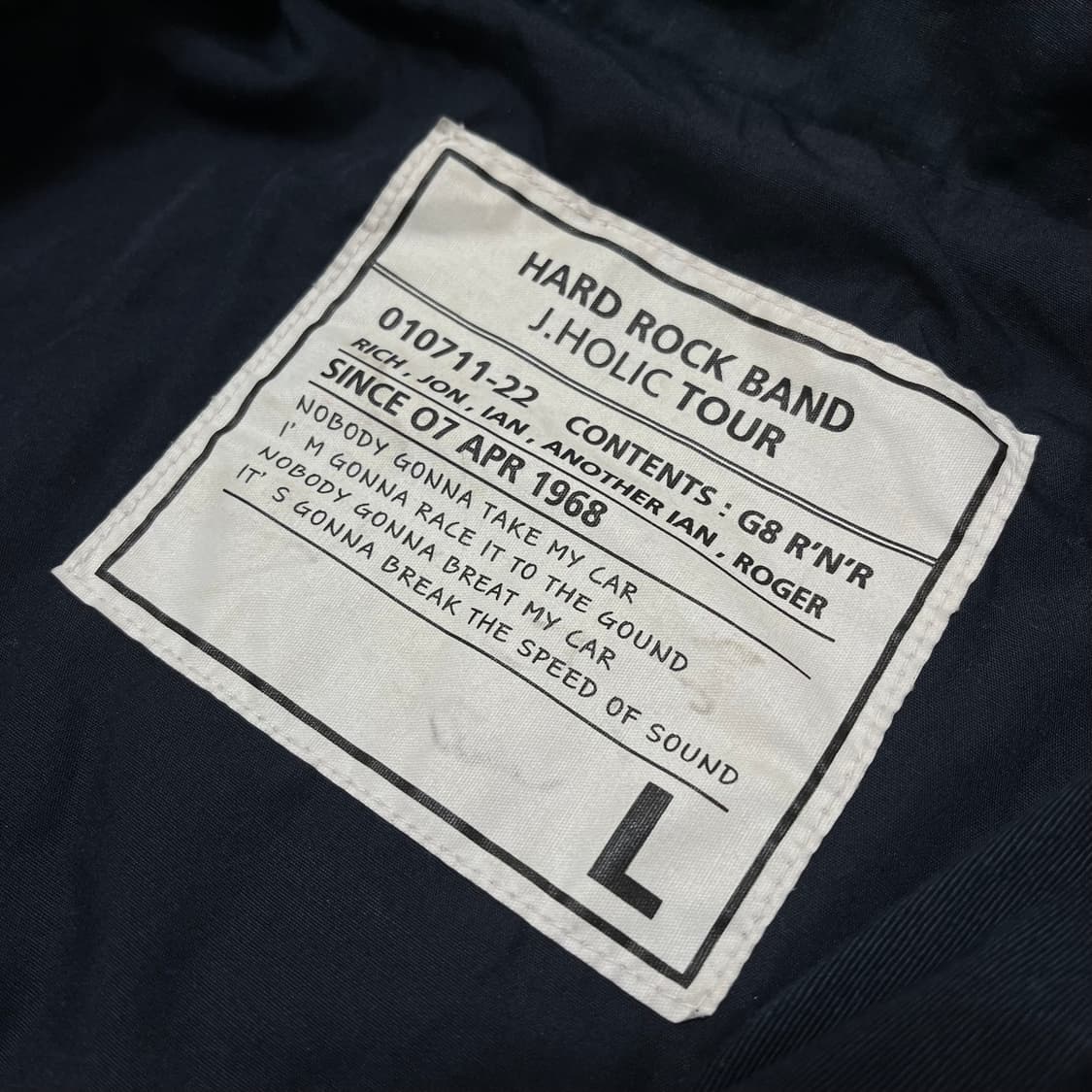 하드락밴드 배색 지퍼 포켓 야상 필드자켓 L/100 상품이미지5