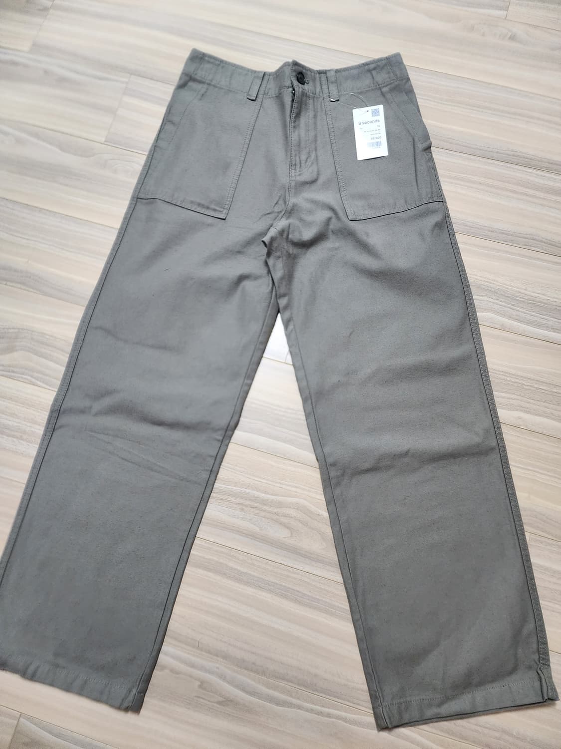 에잇세컨즈코튼퍼티그팬츠카키 상품이미지1