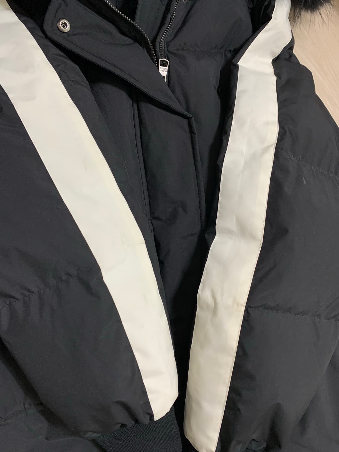 파리게이츠 라쿤 퍼 롱패딩 구스 다운 블랙 후드 거위 털 화이트 라인 0 상품이미지10