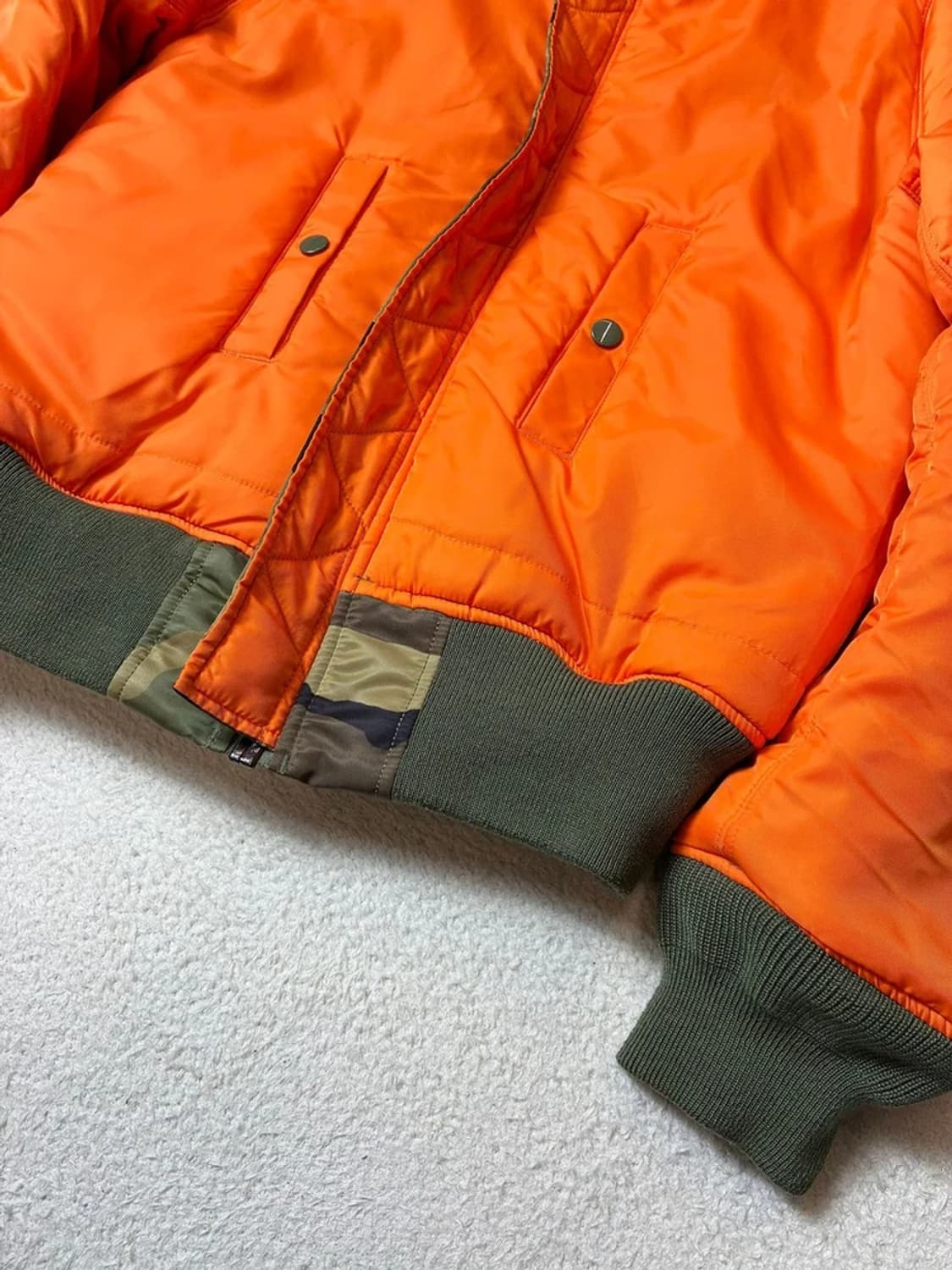 알파인더스트리 카모 Ma-1 리버시블 블루종 자켓 PN6460    상품이미지7