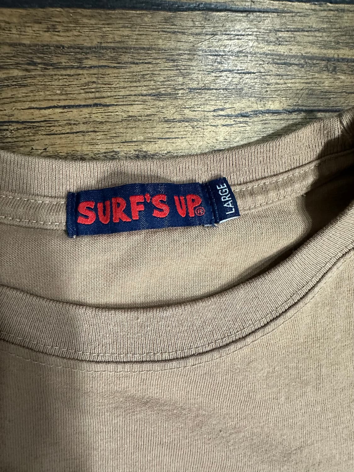 서프스업(SURFS UP) 피자 보더 프린팅 반팔 티셔츠 L 일본판 상품이미지3