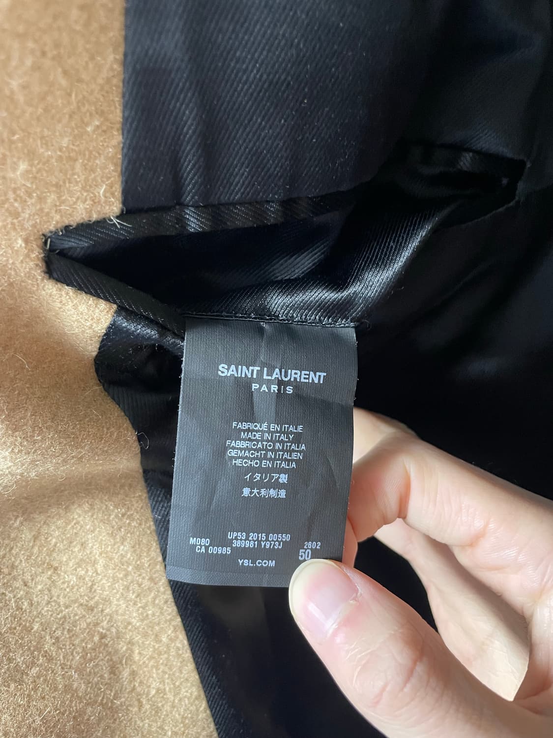 생로랑 15fw 카멜헤어코트 상품이미지7