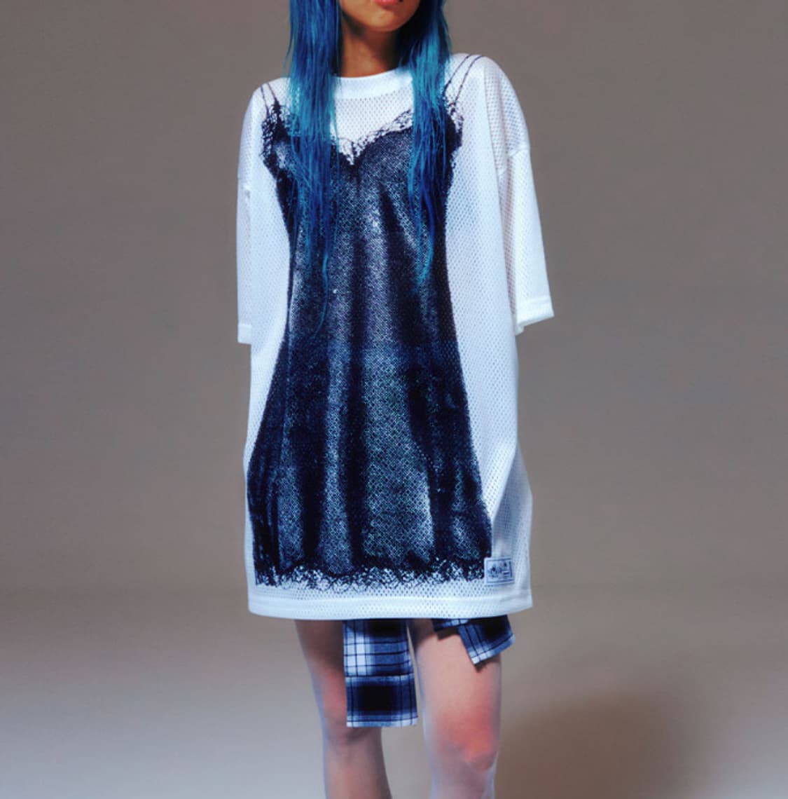나고클 slip dress mesh big big 메쉬반팔티 상품이미지3
