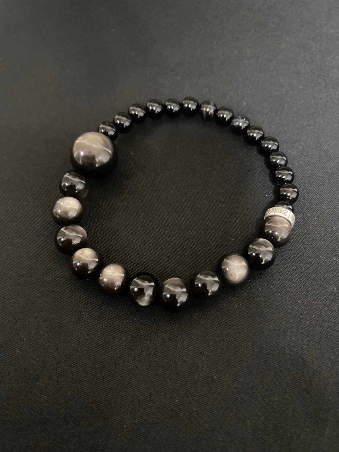 실버 옵시디언 포인트 팔찌 상품이미지2