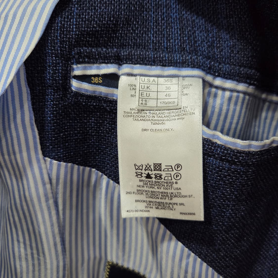 브룩스브라더스 울 블레이저 자켓 36S 상품이미지4