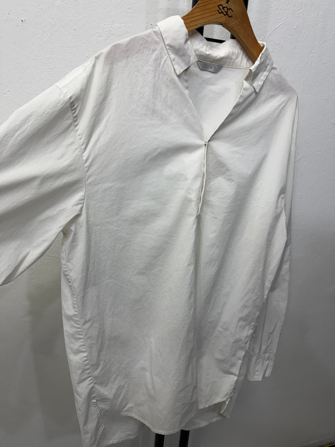 정품) 타임옴므 한섬 흰색 셔츠 남방 100 상품이미지2