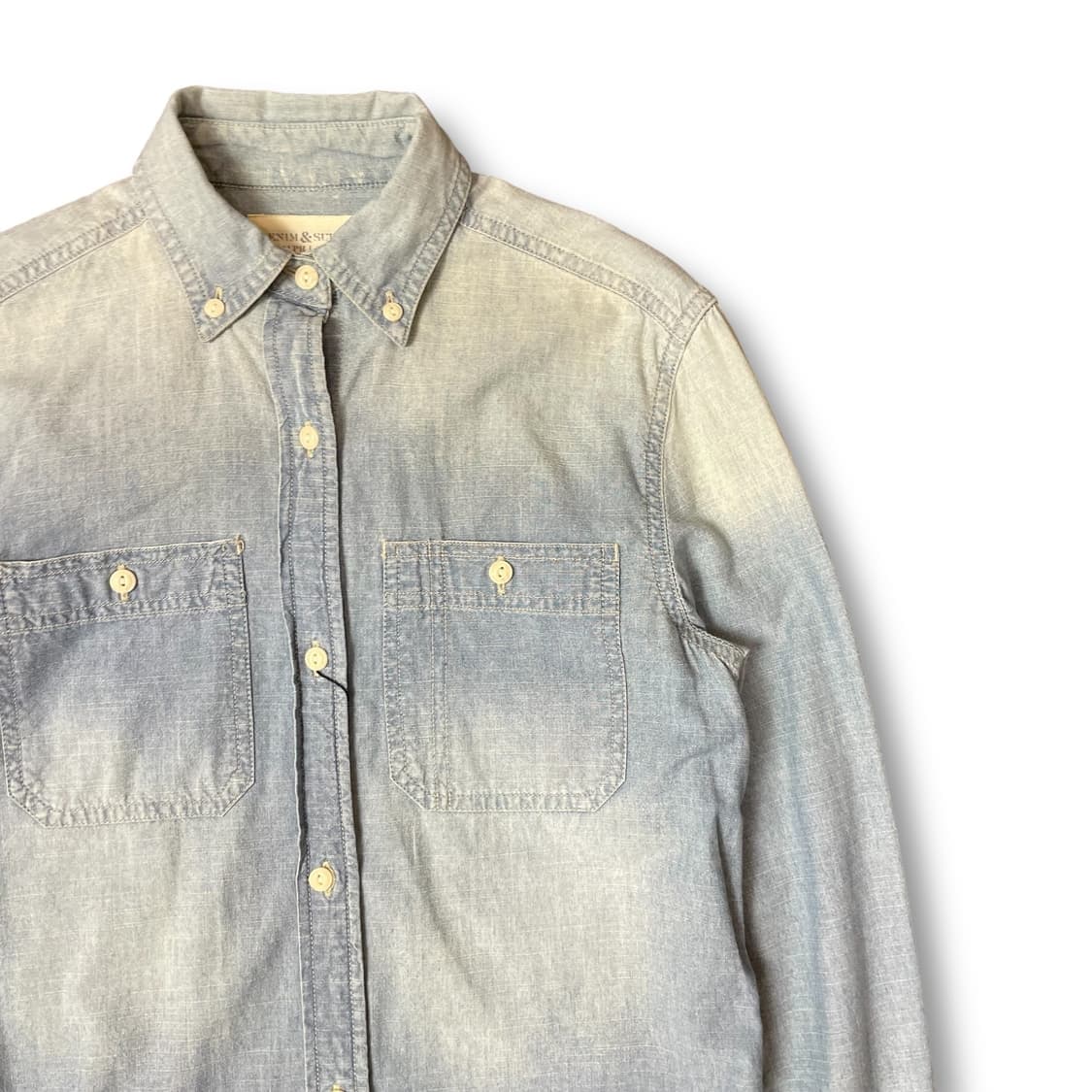 데님 앤 서플라이 랄프로렌 투포켓 데님 긴팔 셔츠 XXS 상품이미지3