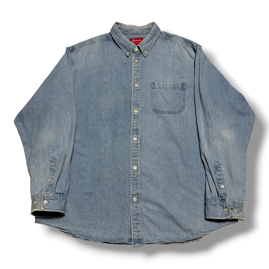 ‼️ 희귀매물 급처 Supreme XL 아플리케 데님 셔츠 ‼️ 상품이미지2