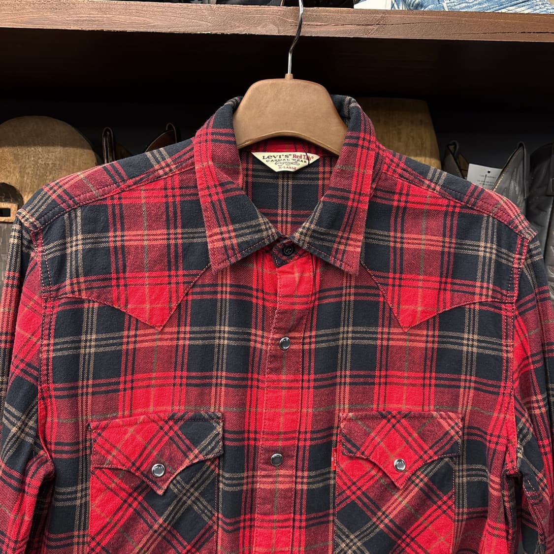 리바이스 오리지널 레드탭 빅요크 웨스턴 타탄 체크셔츠 펄스냅 N872 상품이미지3