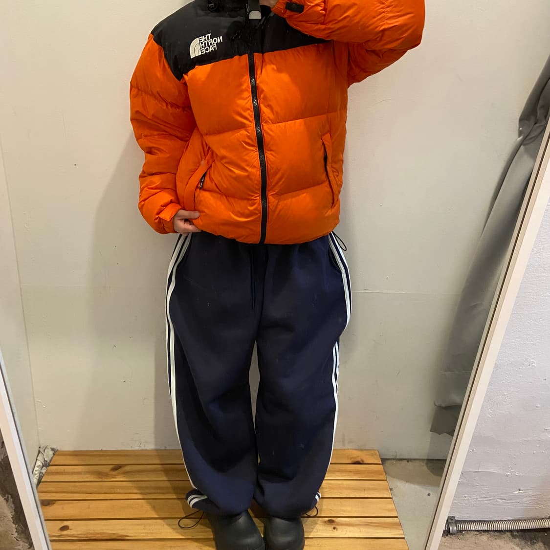 노스페이스 1996 눕시 오렌지 다운 패딩 상품이미지1