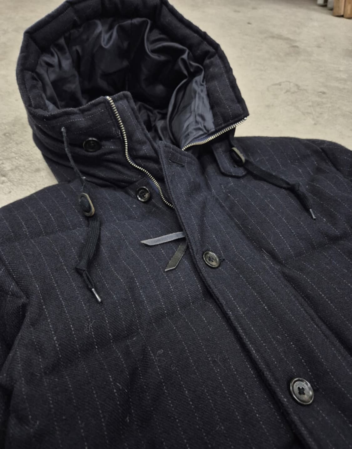 JOURNAL STANDARD, PINSTRIPE HOOD PUFFER  상품이미지3
