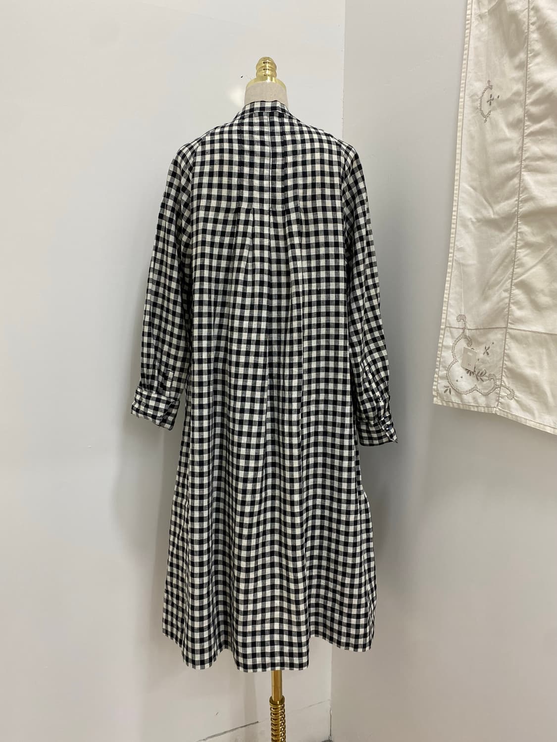 깅엄체크 린넨 셔츠OPS 상품이미지8