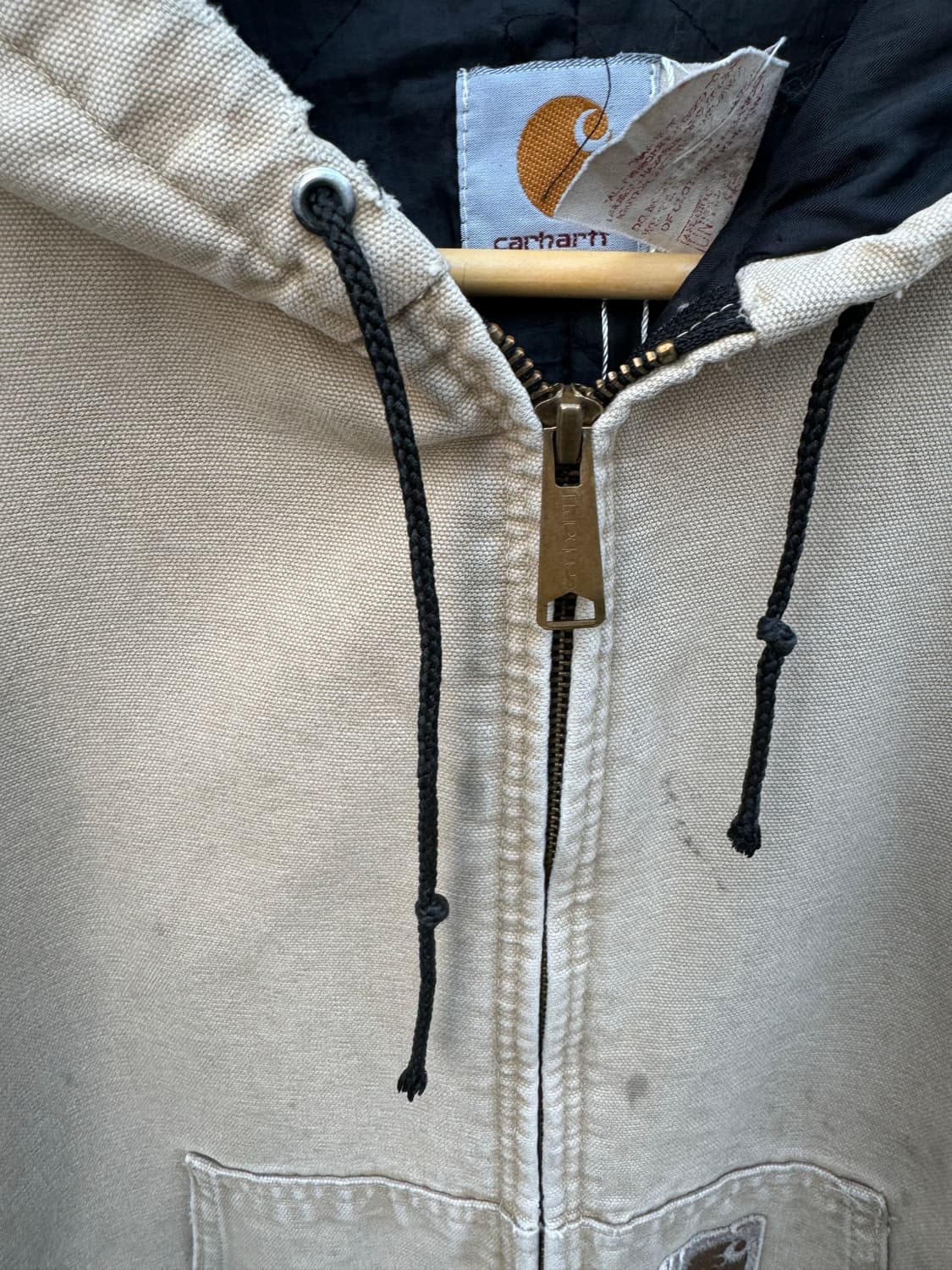 90s 칼하트 빈티지 jq295 하드페이딩 덕 액티브 워크 자켓 m 상품이미지6