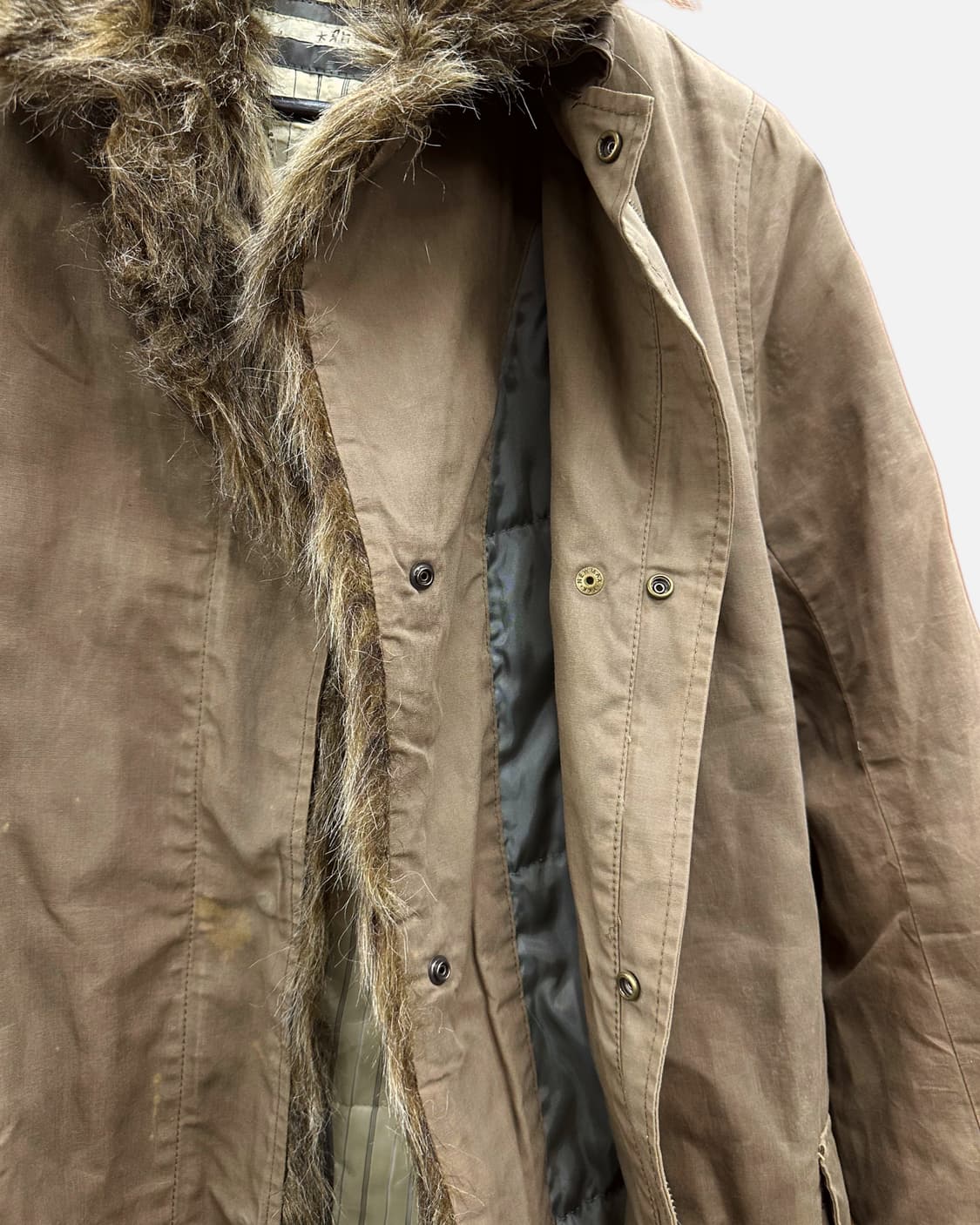 RNA grunge fur belted coat 상품이미지7