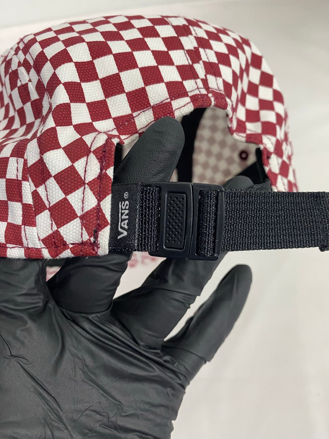 반스 데이비스 5 패널 레드 체커보드 캠프캡 상품이미지5