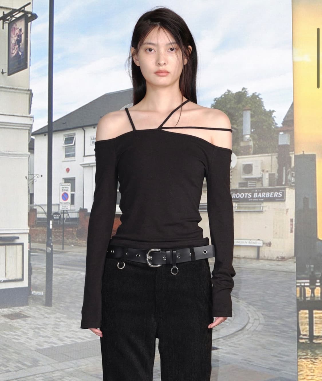 세릭 off shoulder tied up top 상품이미지2