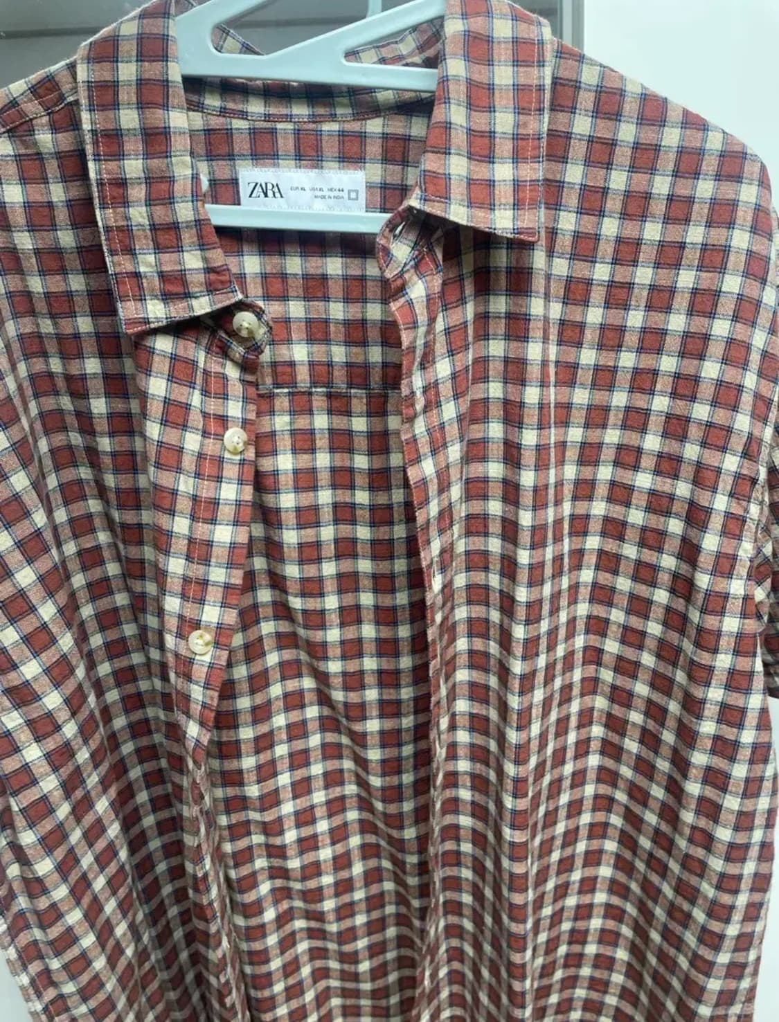 자라 반팔 체크셔츠 XL 상품이미지2