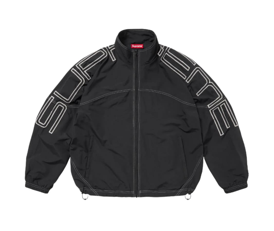 슈프림 25ss 스펠아웃 자수 트랙자켓 블랙 M사이즈 상품이미지10