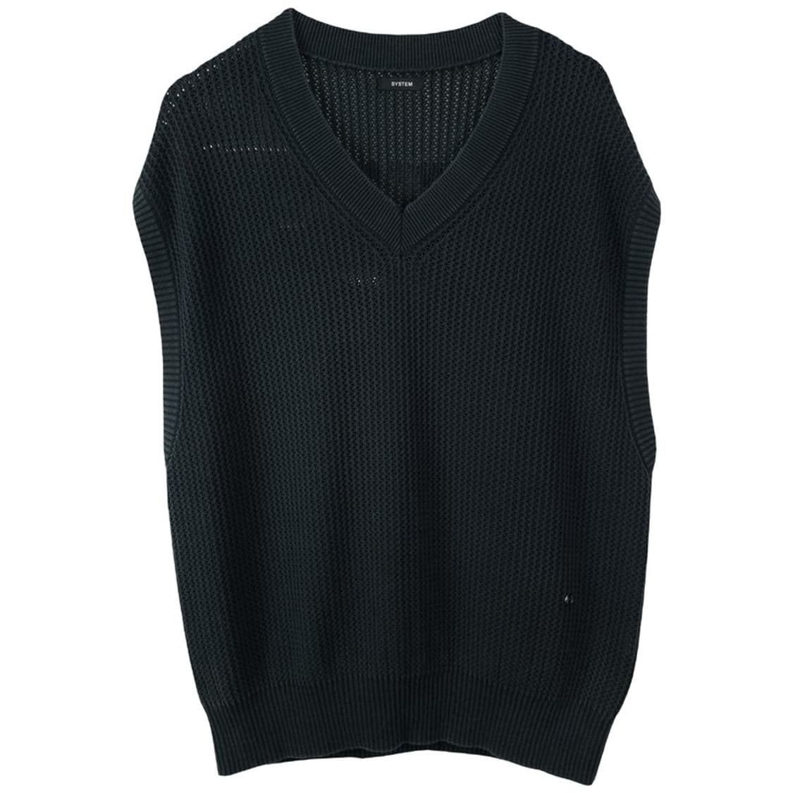 [시스템] 22 F/W 그래픽 자수 오버핏 니트 베스트 조끼 M19960 상품이미지2