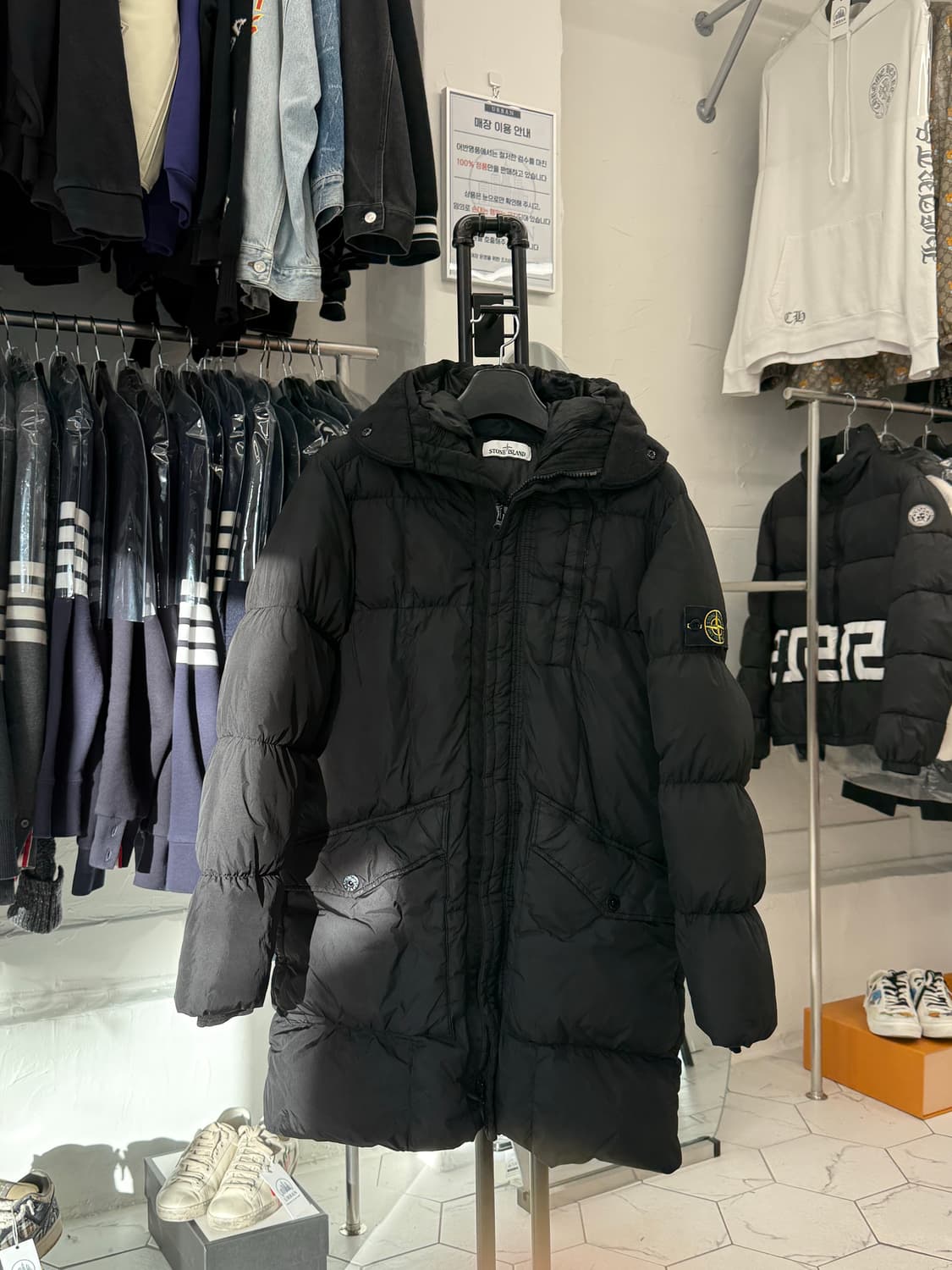 [S] 스톤아일랜드 크링클랩스 후드 롱 패딩 상품이미지1