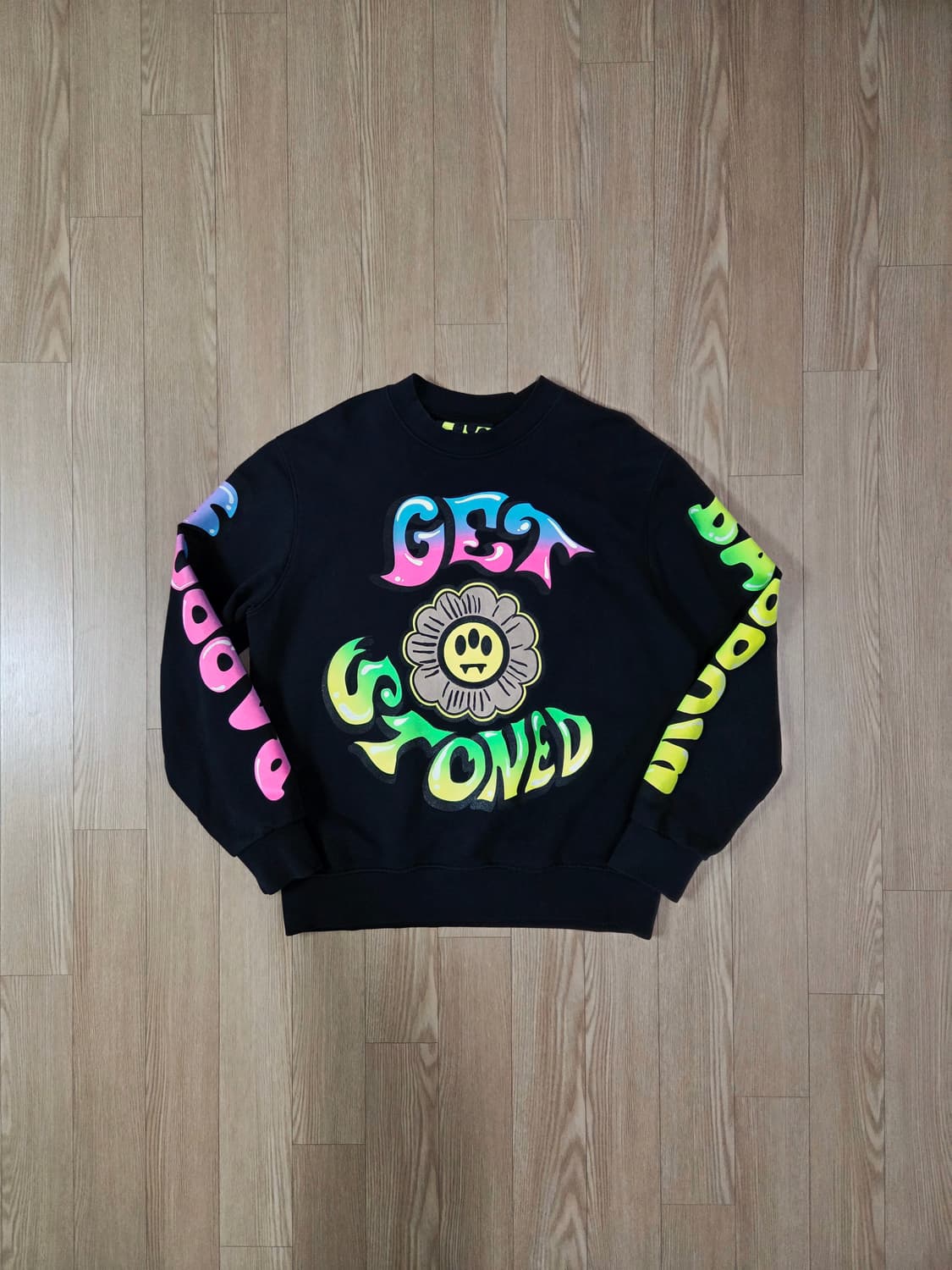 BARROW 블랙 프린트 맨투맨 티셔츠 상품이미지2