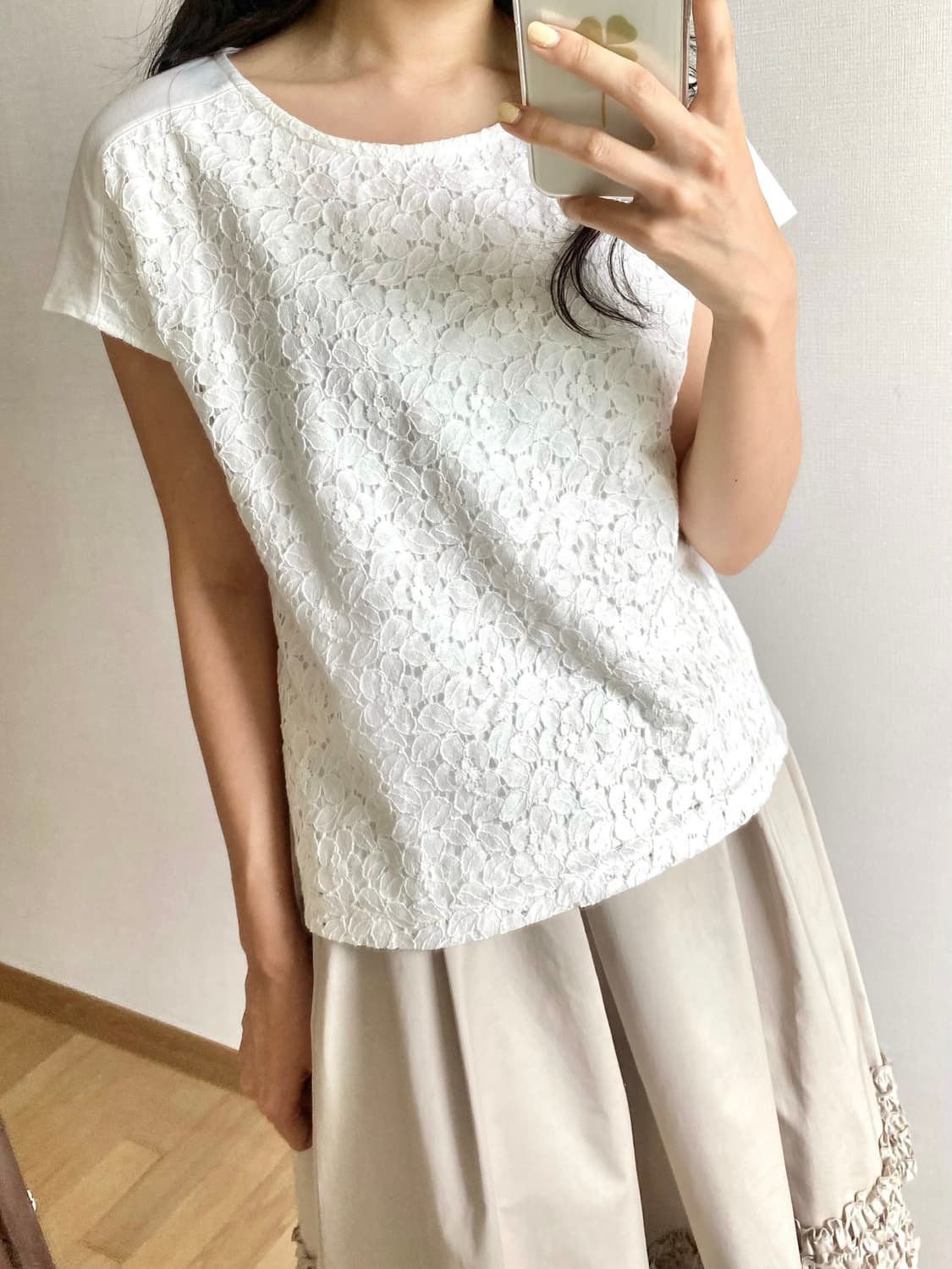 빈티지 프릴 레이스 미디 스커트 상품이미지8