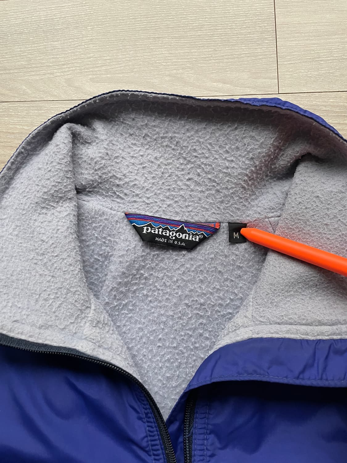 80s 파타고니아 쉘드 신칠라 봄버 자켓 블루 rare usa 상품이미지3