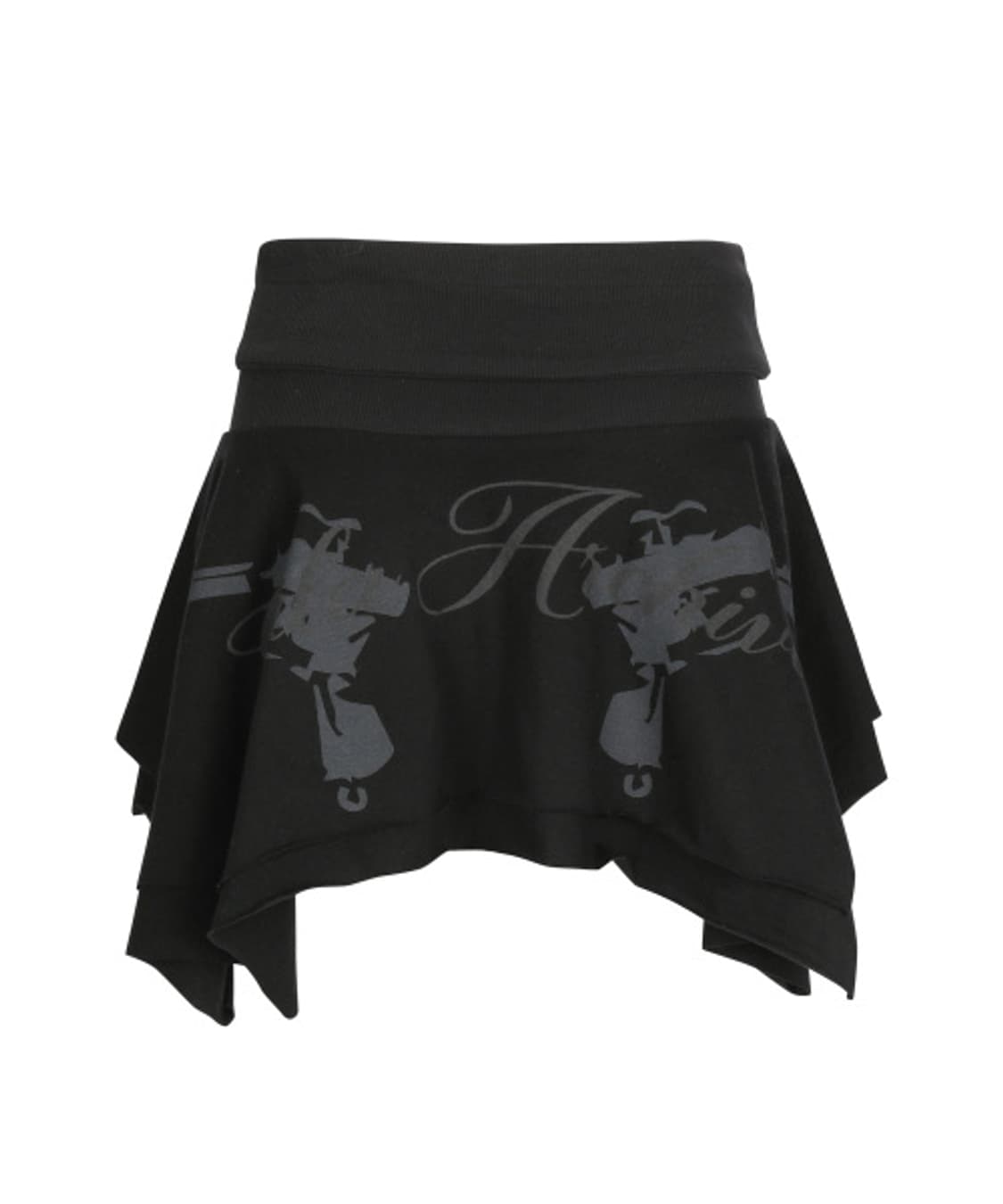 길라아카이브 피스톨 프릴 립 스커트 블랙 상품이미지1