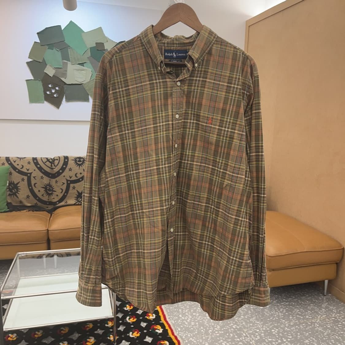 폴로 랄프로렌 빈티지 컨트리 오버핏 체크 셔츠 XL C07646 상품이미지3