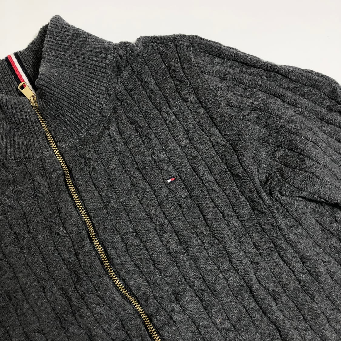 타미힐피거 케이블 니트 집업 우먼 L 상품이미지4