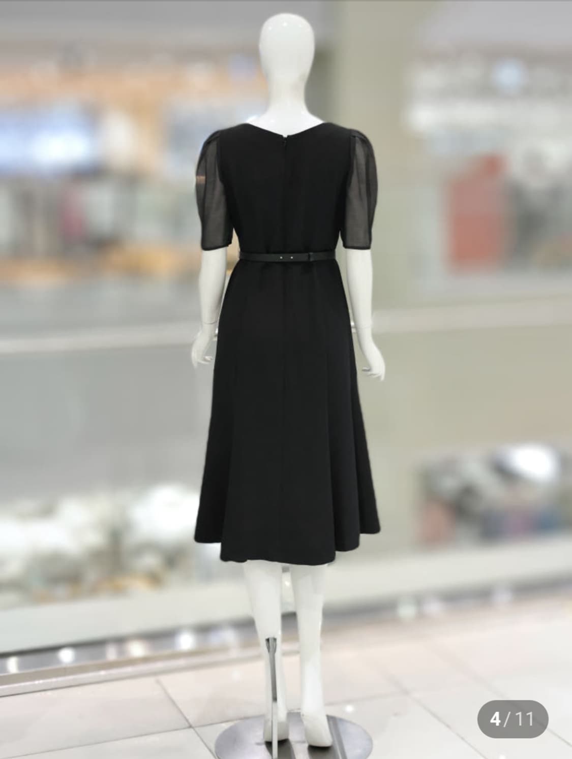 JJ지고트 시스루 슬리브리스 원피스 55사이즈 상품이미지4