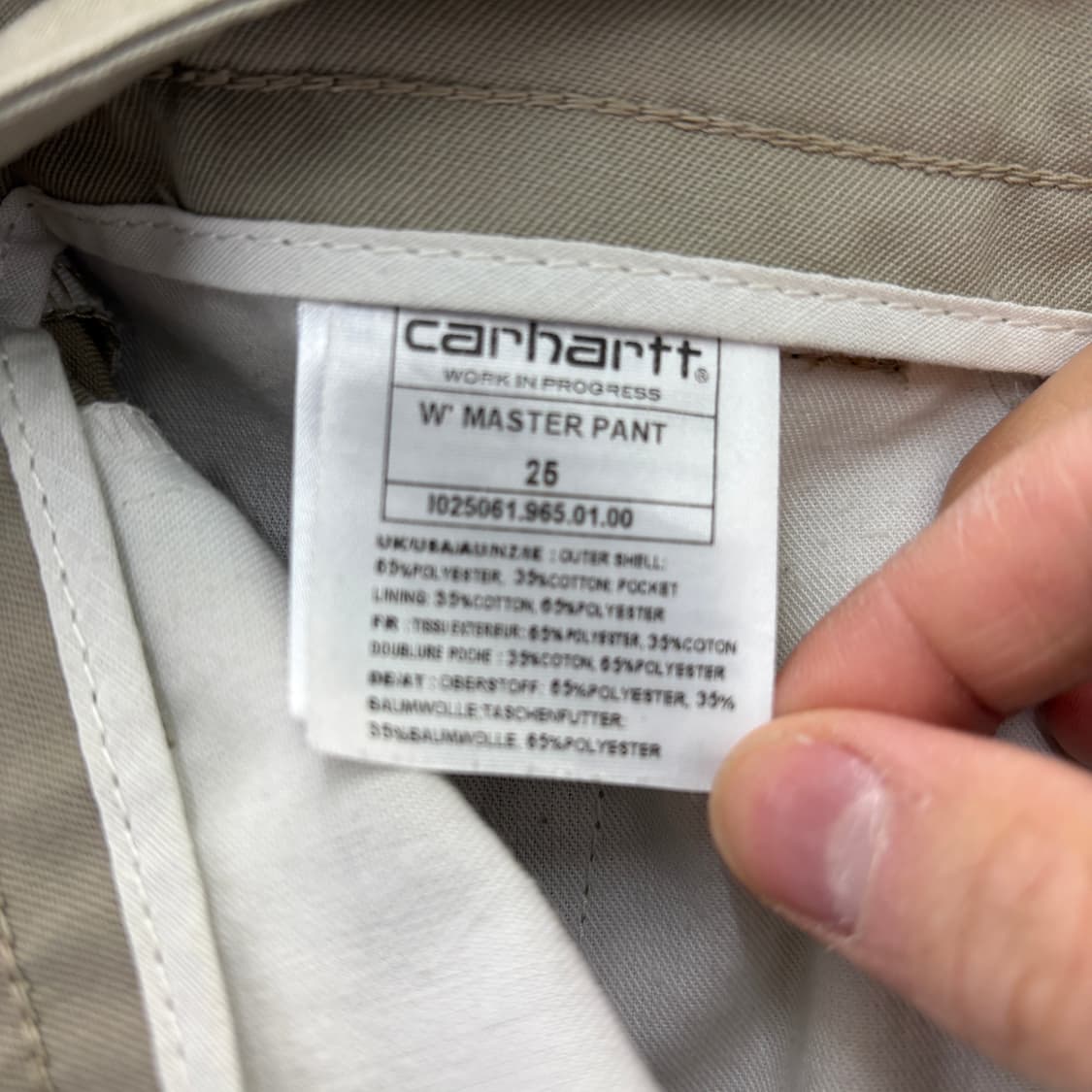 칼하트 베이지 코튼팬츠 28in 상품이미지8