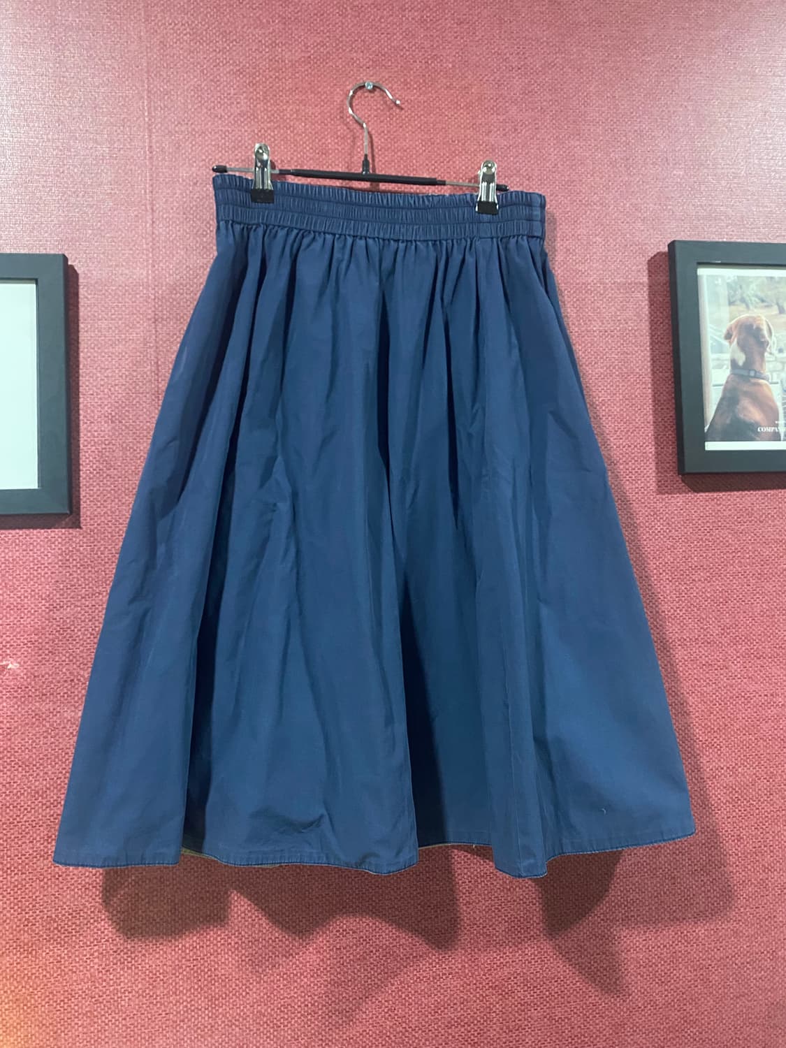 플레어 롱 스커트 (베이지, 네이비) 상품이미지4