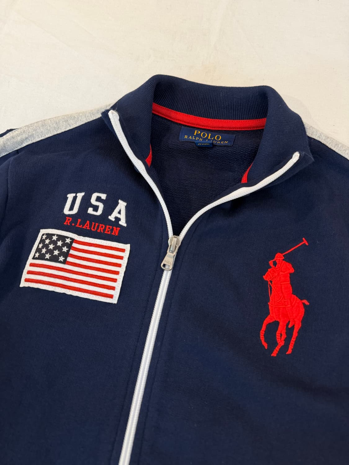 폴로 랄프로렌 USA 성조기 치프키프 집업 져지 네이비 상품이미지2