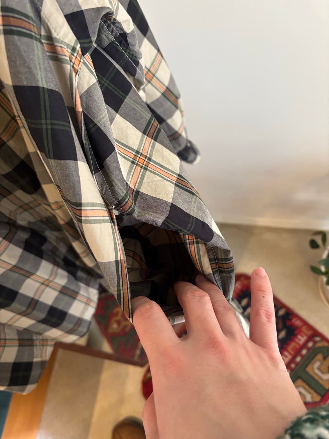 프레쉬서비스 유틸리티마드라스 셔츠 상품이미지4