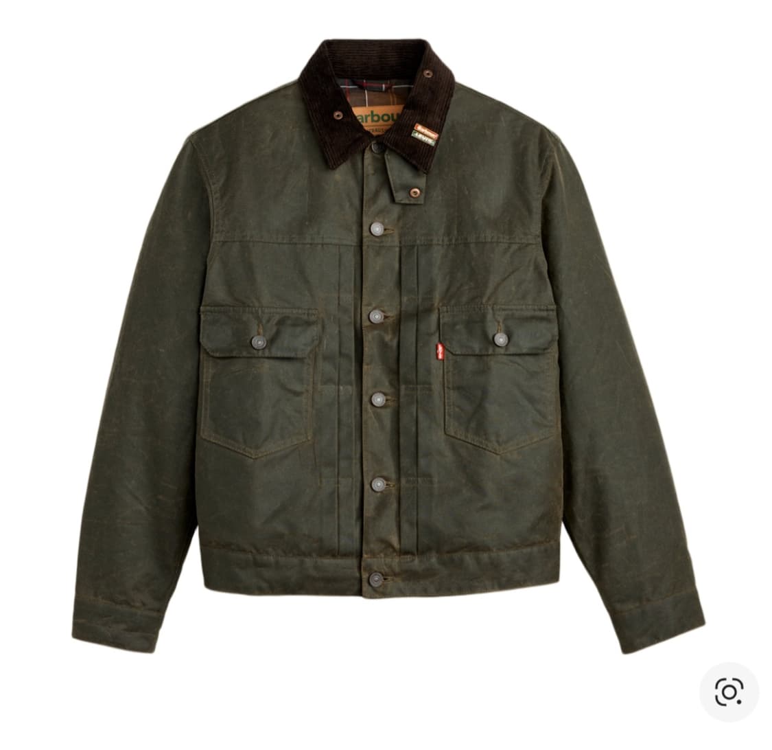 리바이스 x 바버 타입 2 왁스드 자켓 올리브 왁스 L 상품이미지1
