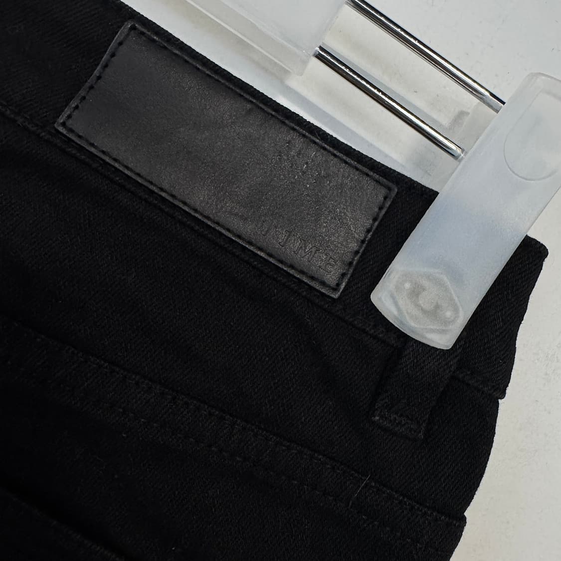 타임 레터링 헴 블랙 데님 진 상품이미지4