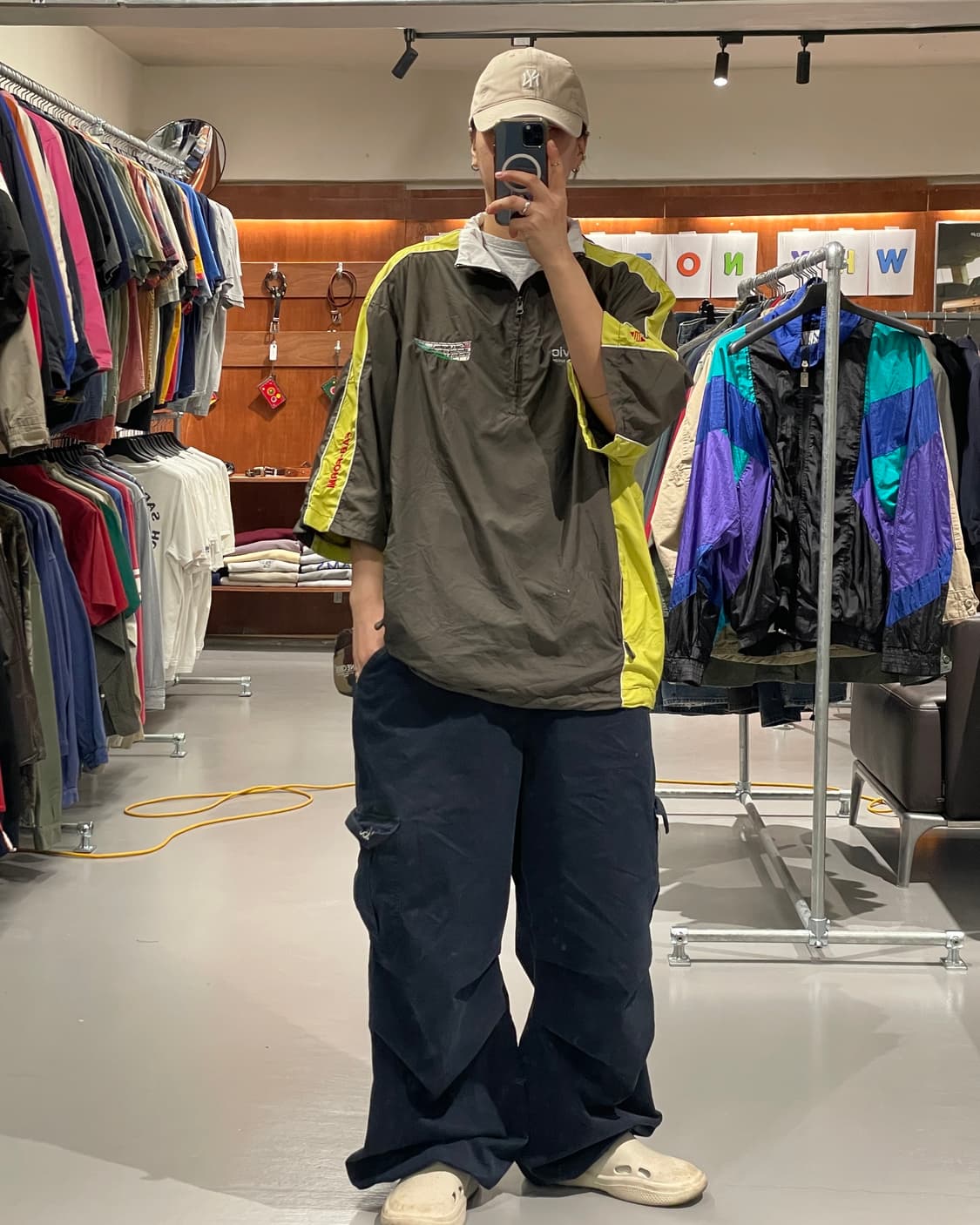 빈티지 하프 반집업 아노락 자켓 상품이미지2