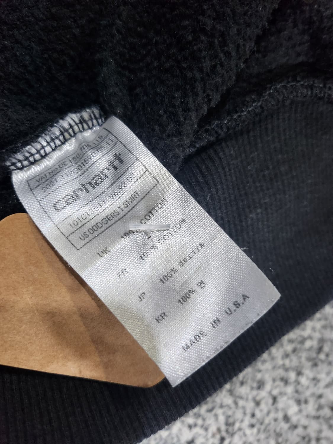 칼하트(Carhartt) 블랙 후드 티셔츠
 상품이미지8