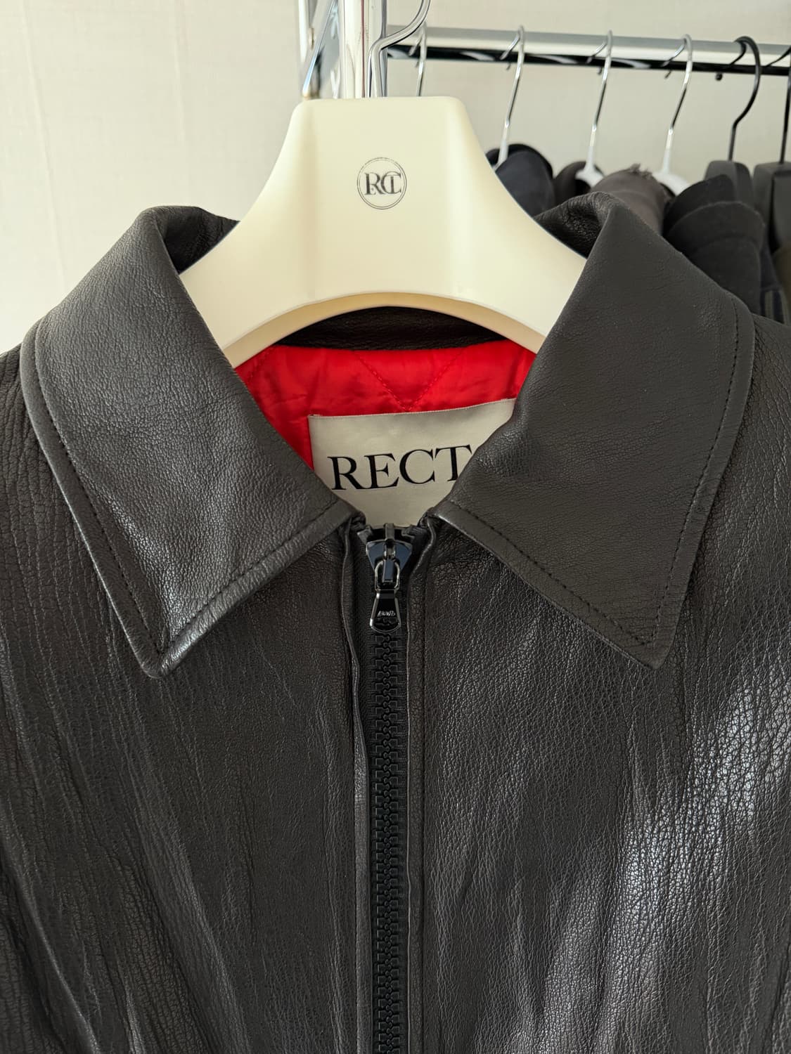 렉토 벤 크링클 레더 자켓 XL 상품이미지6