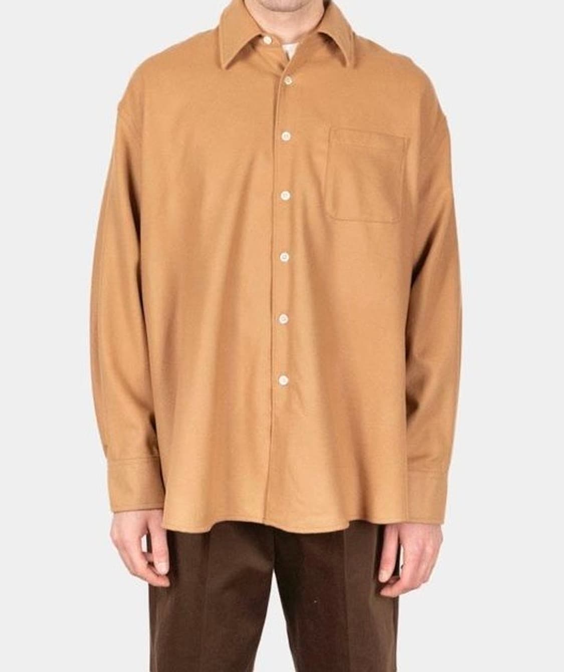 아워레가시 our legacy 버로우드 셔츠 울 카멜 50사이즈 상품이미지2