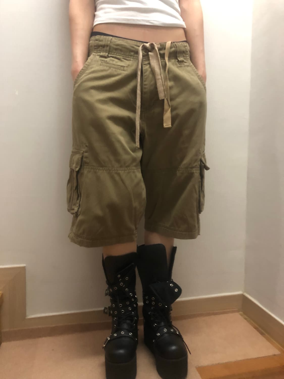 빈티지 브라운 카고 버뮤다 팬츠 상품이미지6