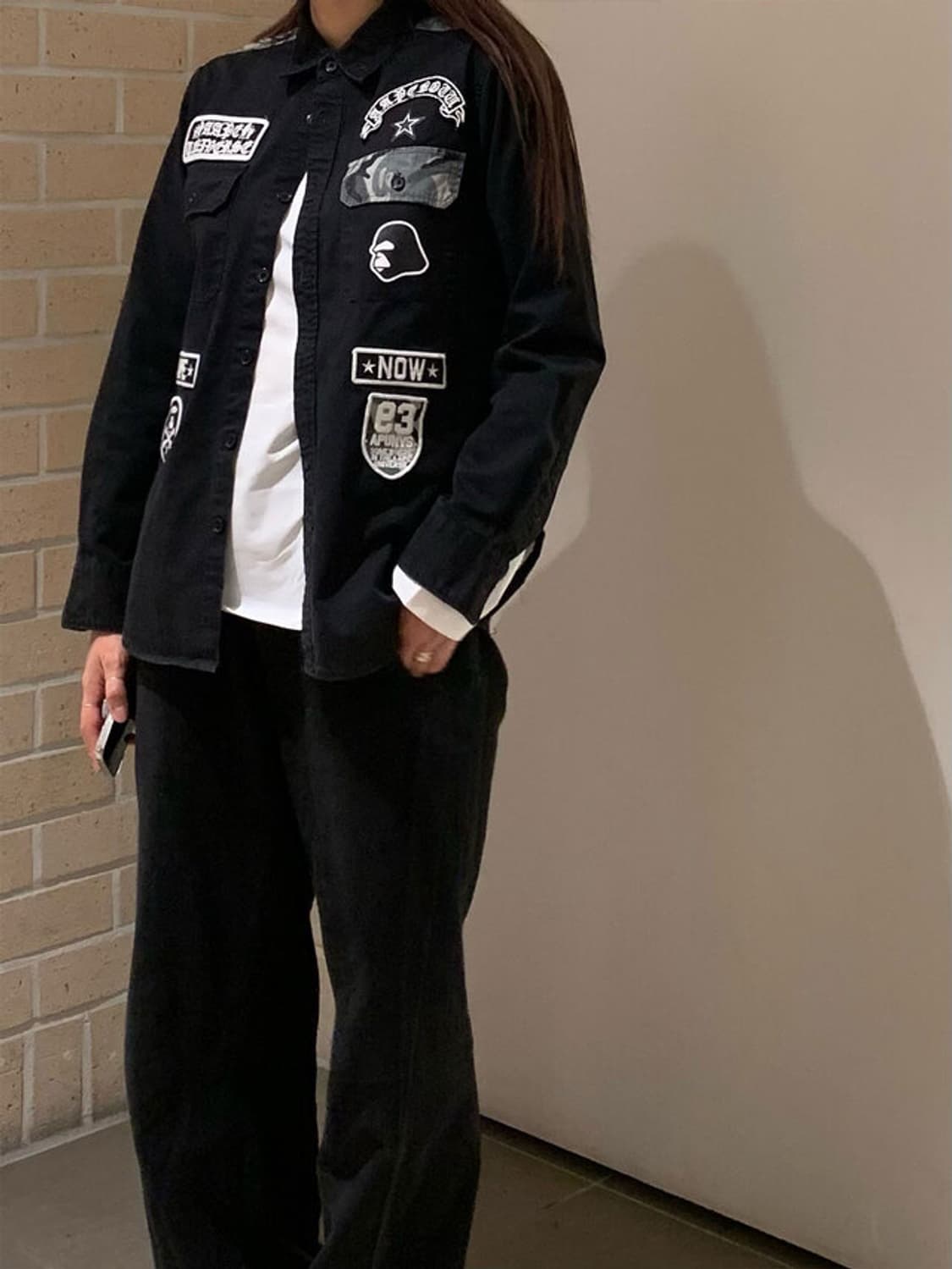 베이프 패치워크 셔츠 상품이미지3