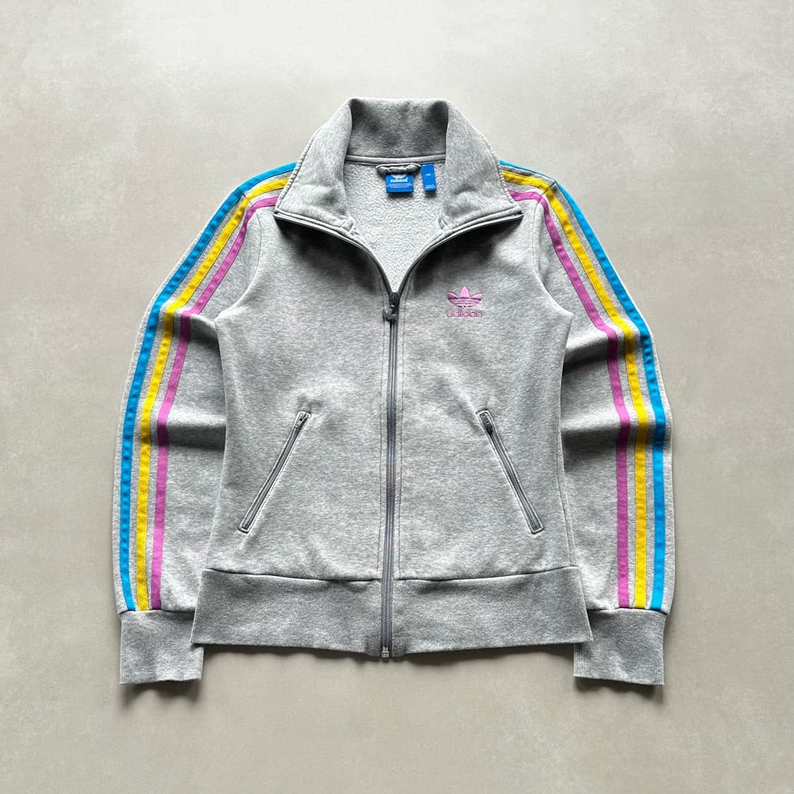 [XS]아디다스 파이어버드 그레이 스웻 코튼 트랙탑 져지 상품이미지1