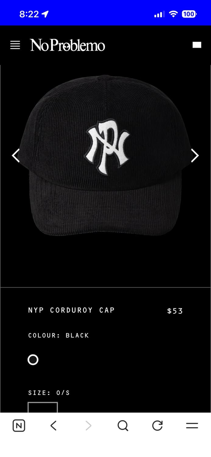 No problemo nyp 코듀로이 볼캡 상품이미지1
