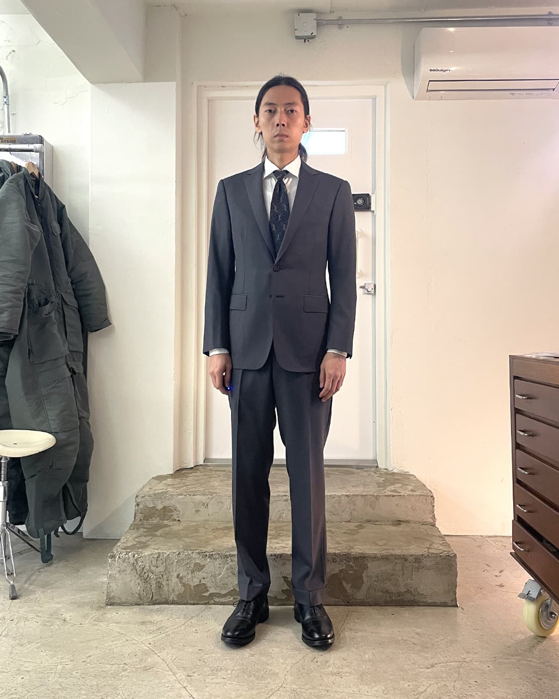 랄프로렌 블랙라벨 2버튼 그레이 스트라이프 수트 / 36,29 상품이미지9