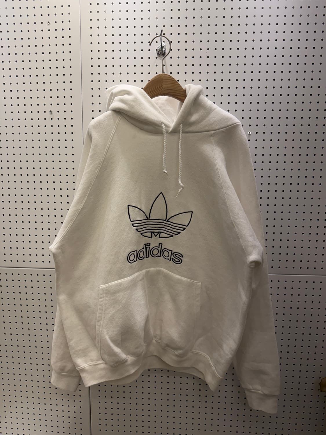 아디다스 화이트 트레포일 로고 후드티 U184 상품이미지2