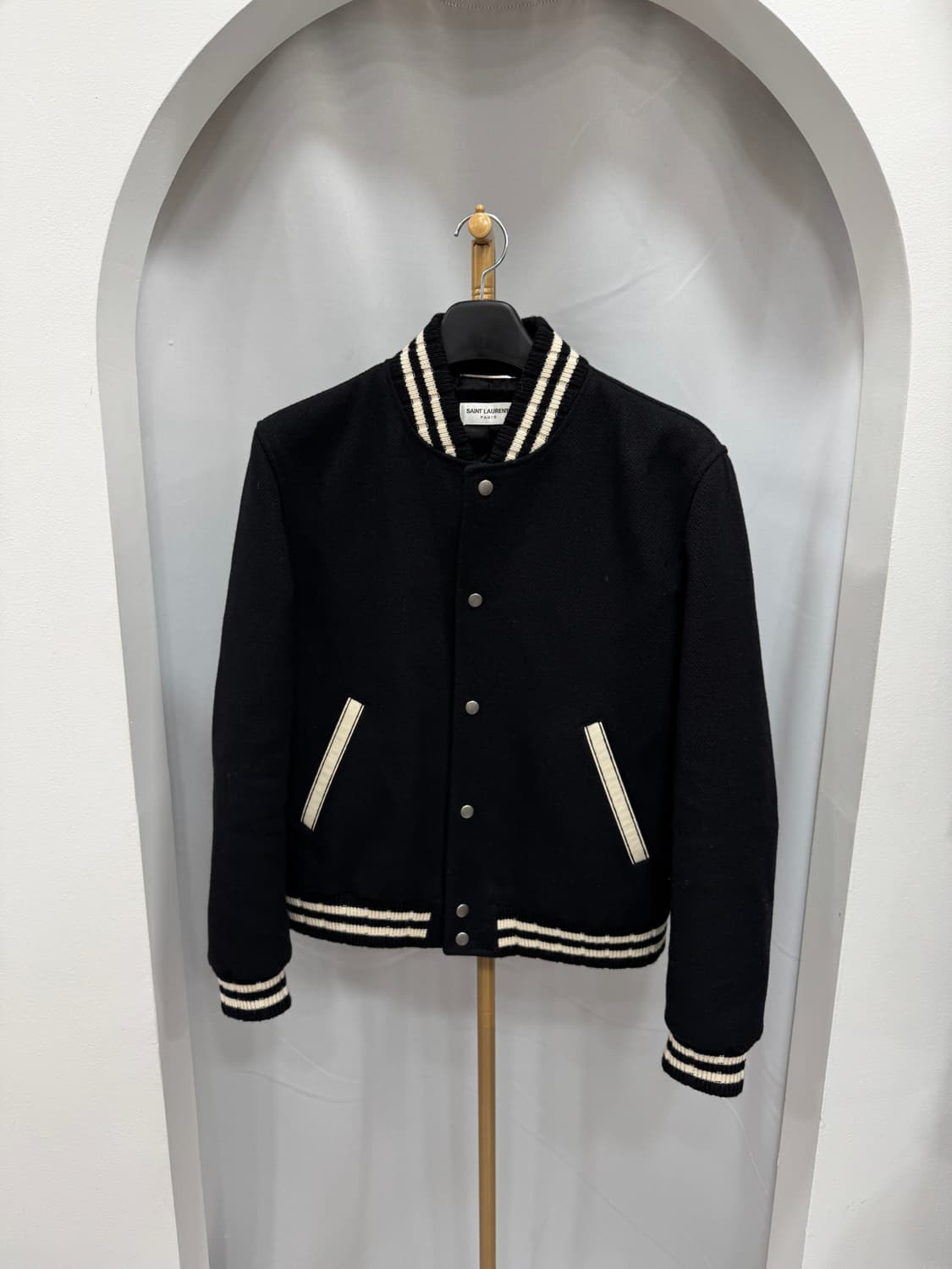 생로랑 바시티 봄버 테디 자켓 50사이즈  상품이미지2